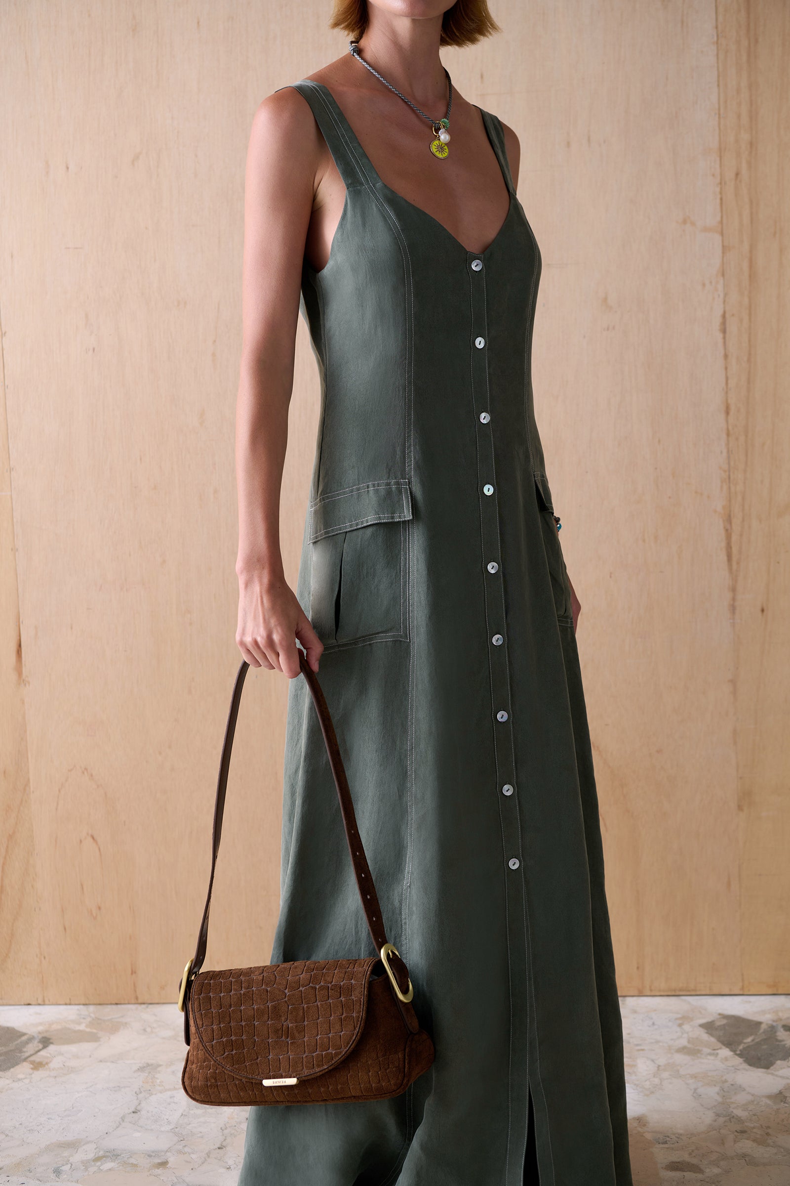 THE MARLA CUPRO DRESS