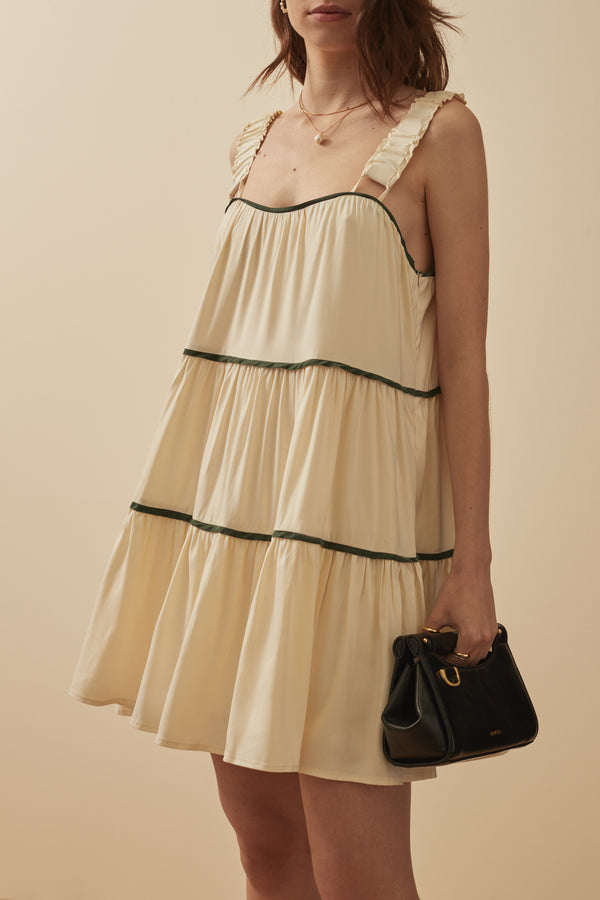 Azealia Floral Wrap Dress Mustard