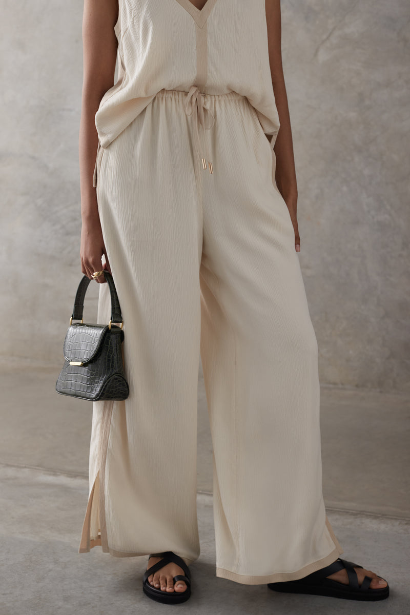 The Trilanza Aqua Mist Printed Cotton Trousers
