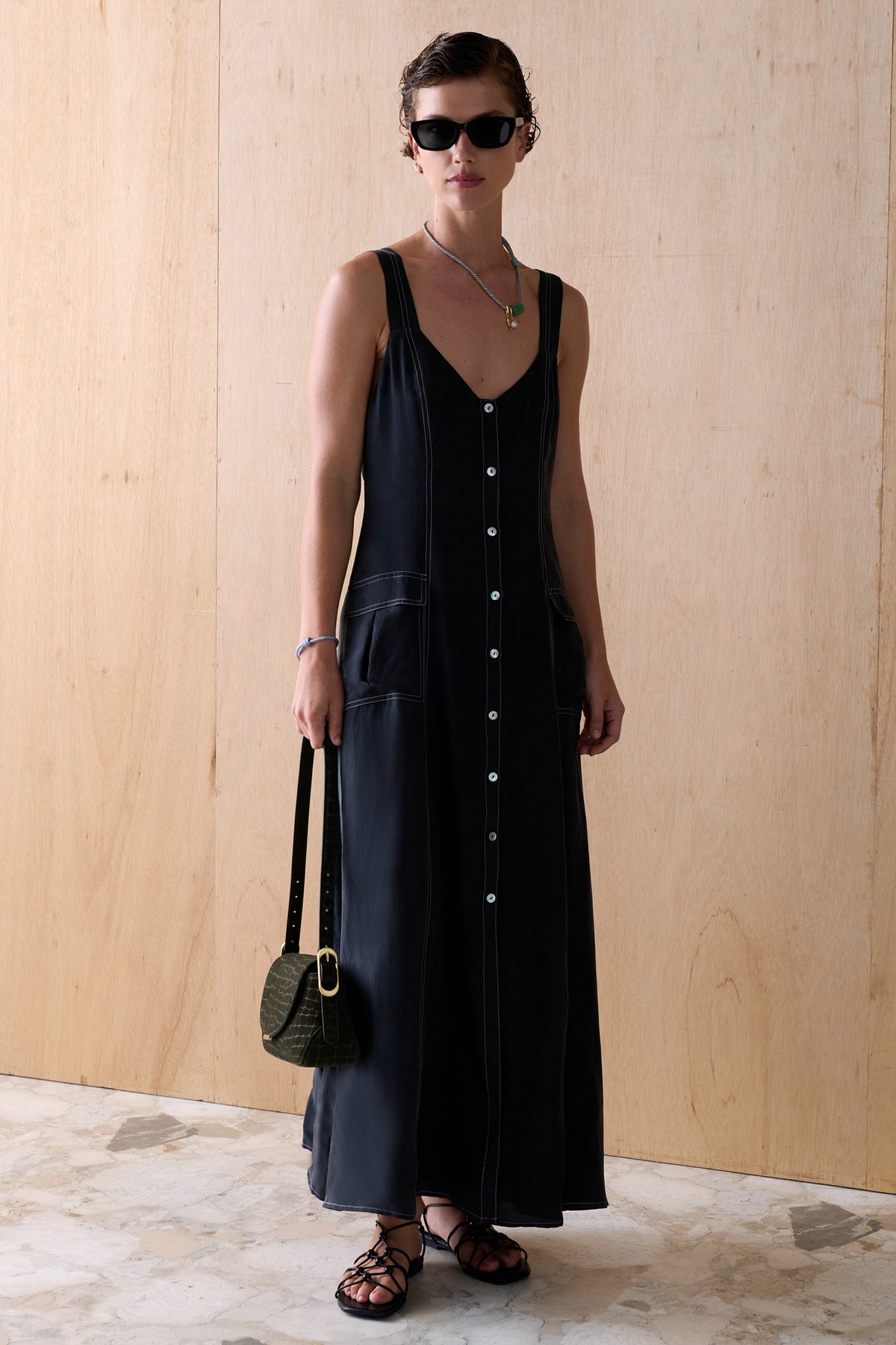 THE MARLA CUPRO DRESS