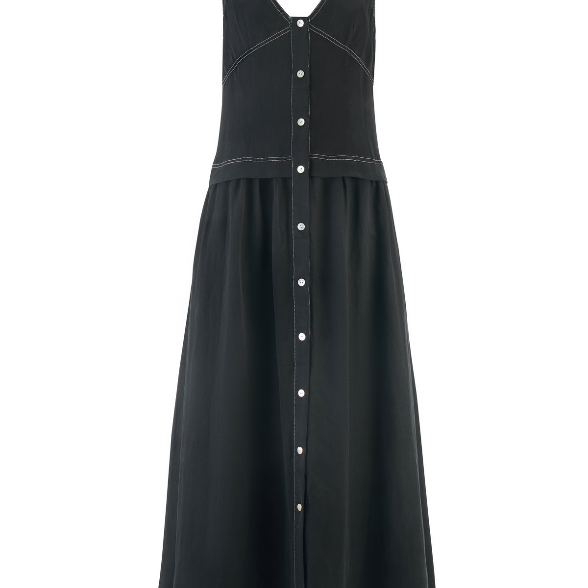 open lace back dress Elianna Embroidered Organza Maxi Dress main image 1