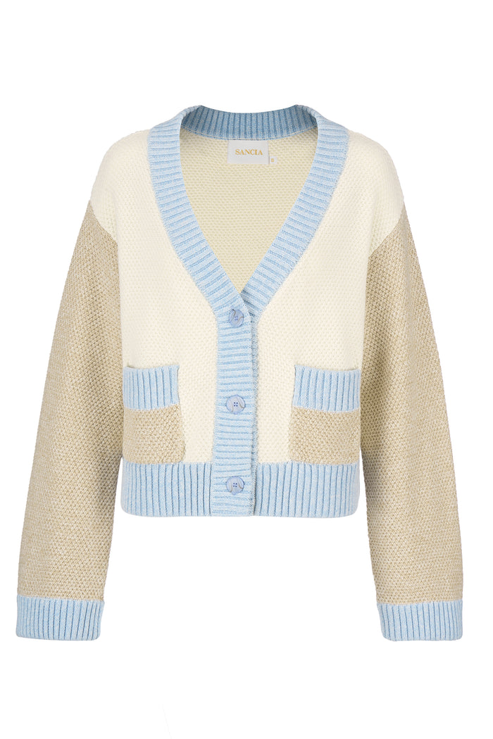 Jadira Knit Cardigan Top (White)